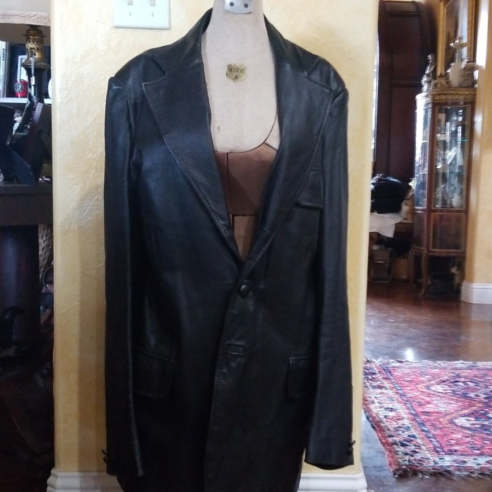 black leather jacket in excellent condition